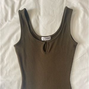 olive green bodycon dress